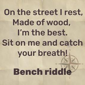 I'm on the street, made of wood, you can sit on me if you feel tired - bench!
