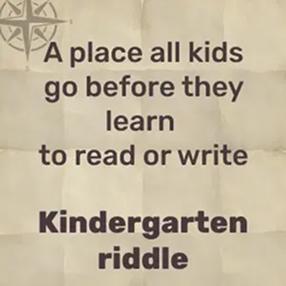 Where all kids go, before they read and write they know - kindergarten!