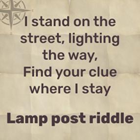 I'm at the street, I'm tall and bright, I'm here to light the way - lamppost!